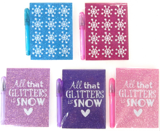 BTS MINI GLITTER NOTEBOOK WITH PEN SET