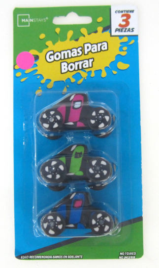 BTS 3pcs Race Car shaped Erasers