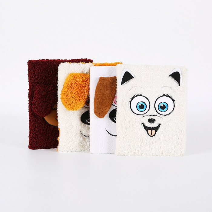 Animal soft plush customized notebook for promotio