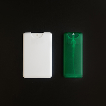 Empty 12ml 15ml square pocket water sterilizer spray bottles pp plastic card shape bottle with hand sprayer