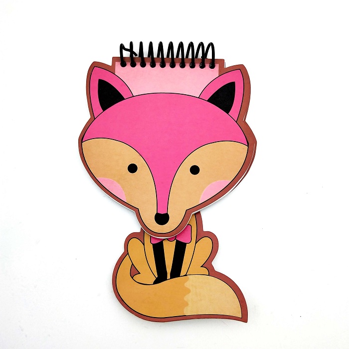 Cheap small size animal shaped coil spiral notepad