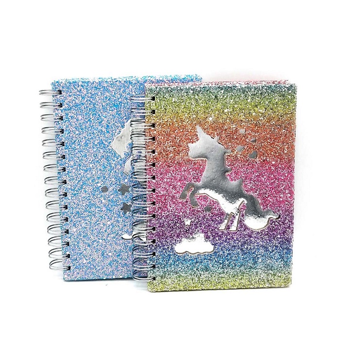 Shiny Glitter powder unicorn Mermaid coil Notebook