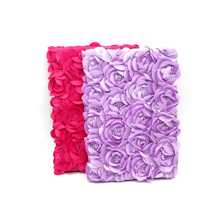 Wholesale Flower-shaped sequins Cloth Notebook