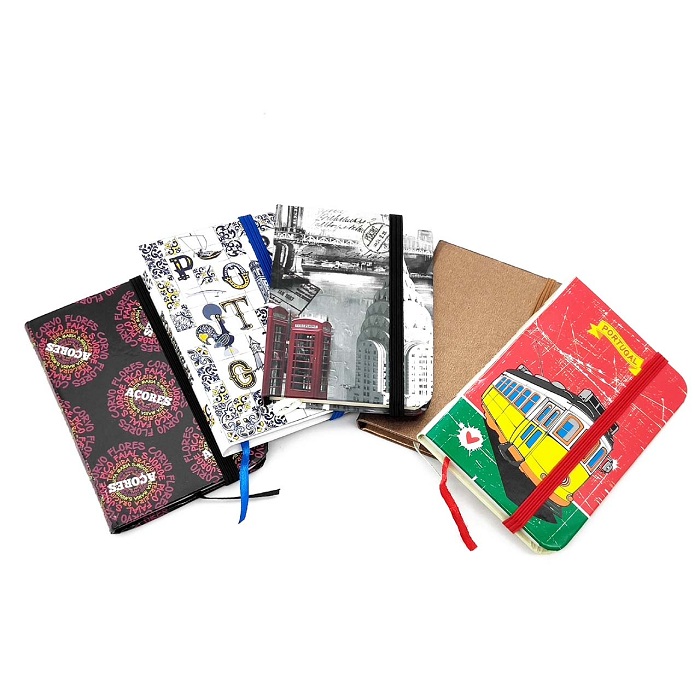 Mini colorful recycled notebook with elastic band