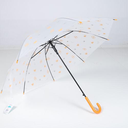 21inches 8ribs automatic semi transparent EVA umbrella