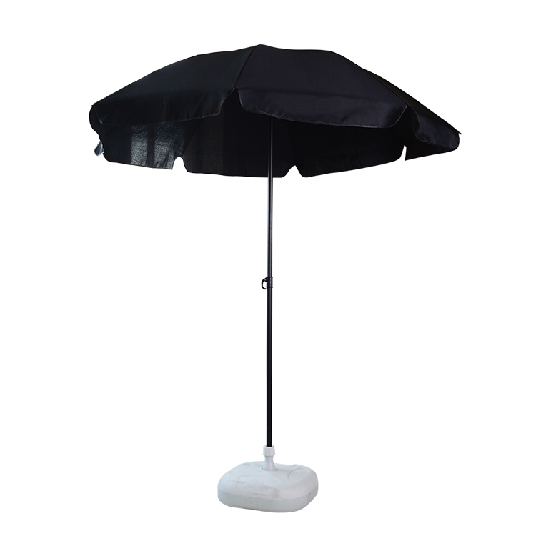 BEACH UMBRELLA 2M BLACK OUTDOOR UMBRELLA 