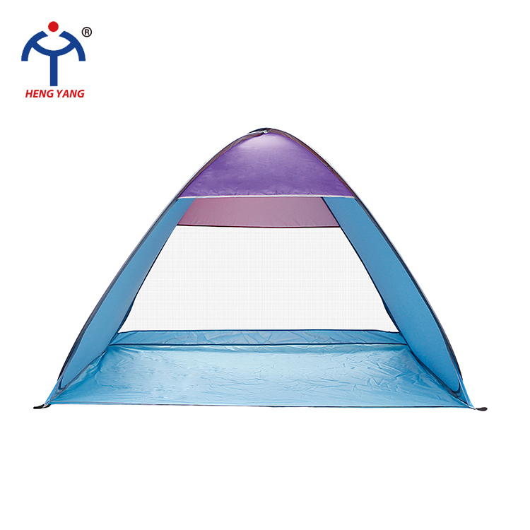 OEM triangle shape blue color pop up beach tent