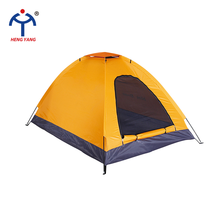 Single layer orange color hiking camping tent wholesale