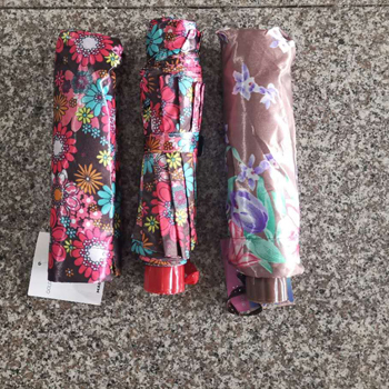 23 inch 10 Piece three fold color Ding umbrella PVC umbrella cover
