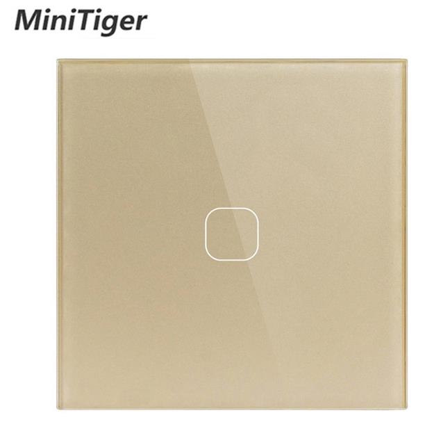 CE 86 type LED random point switch mirror acrylic household stainless steel brushed panel 1/2/3/4 Gang 1 Way 2 Way switch