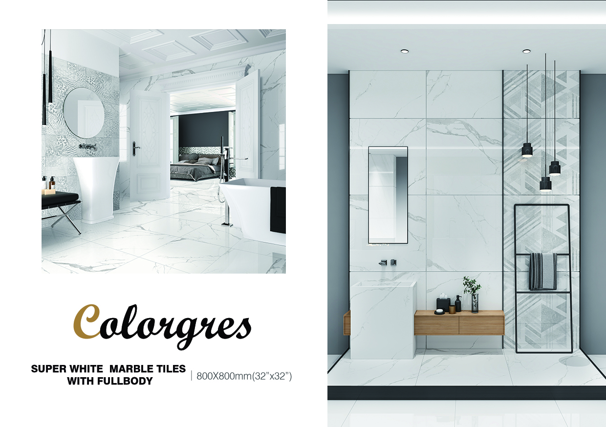 Full Polished Glazed Porcelain Tile Full Body 800x800mm